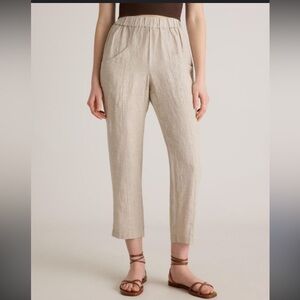 Quince 100% european linen tapered pants- S